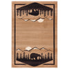Beige Horizon Bear Rug - 2 x 3
