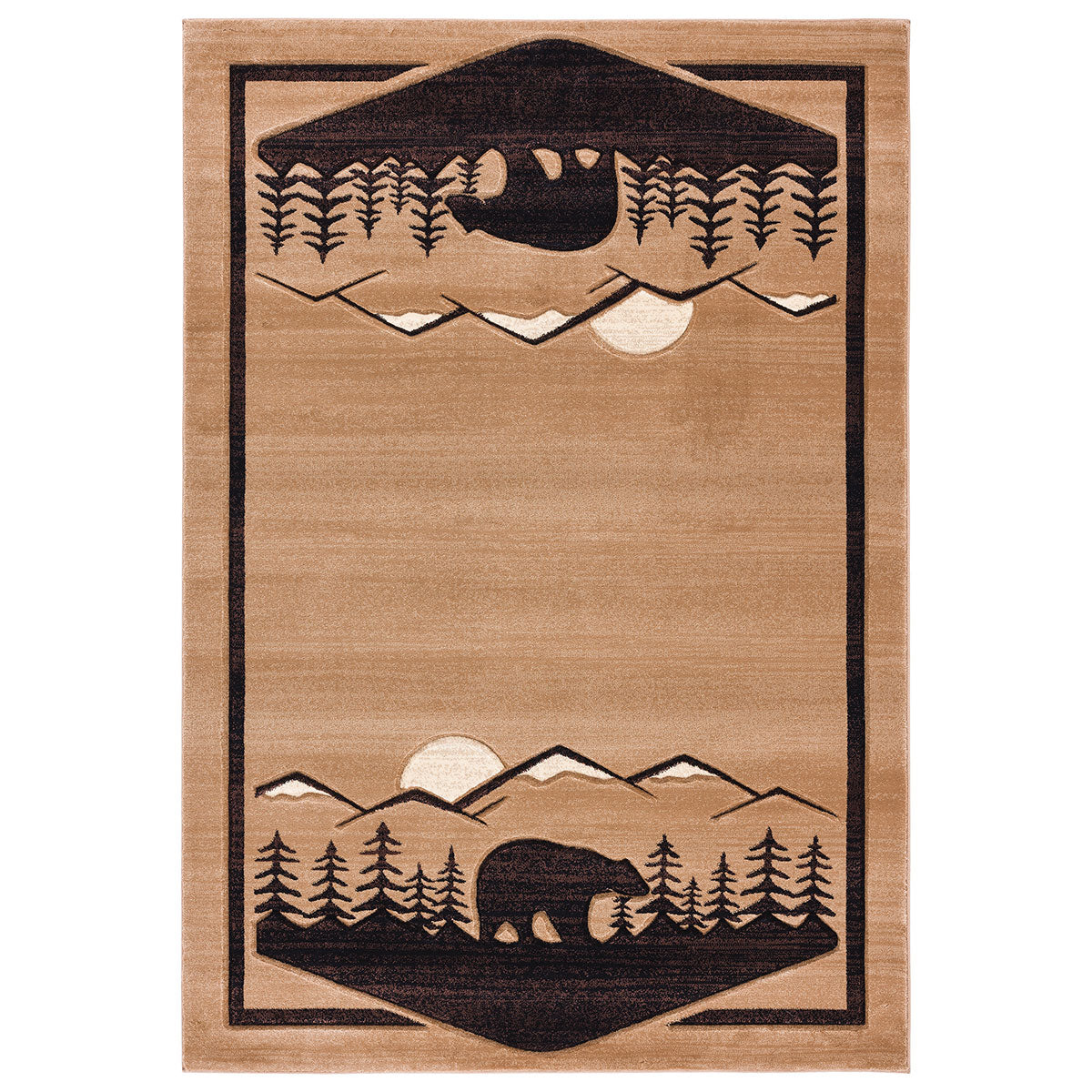 Beige Horizon Bear Rug - 2 x 3