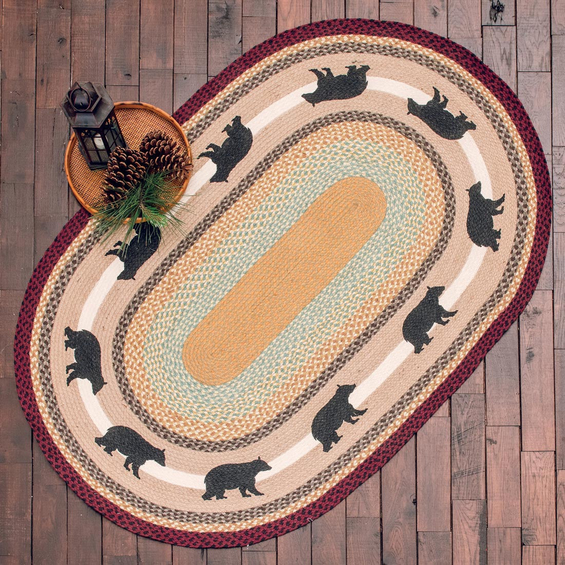 Black Bear Braided Rug Collection