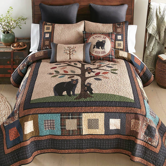 Black Bear Tree of Love Quilt Bedding Collection