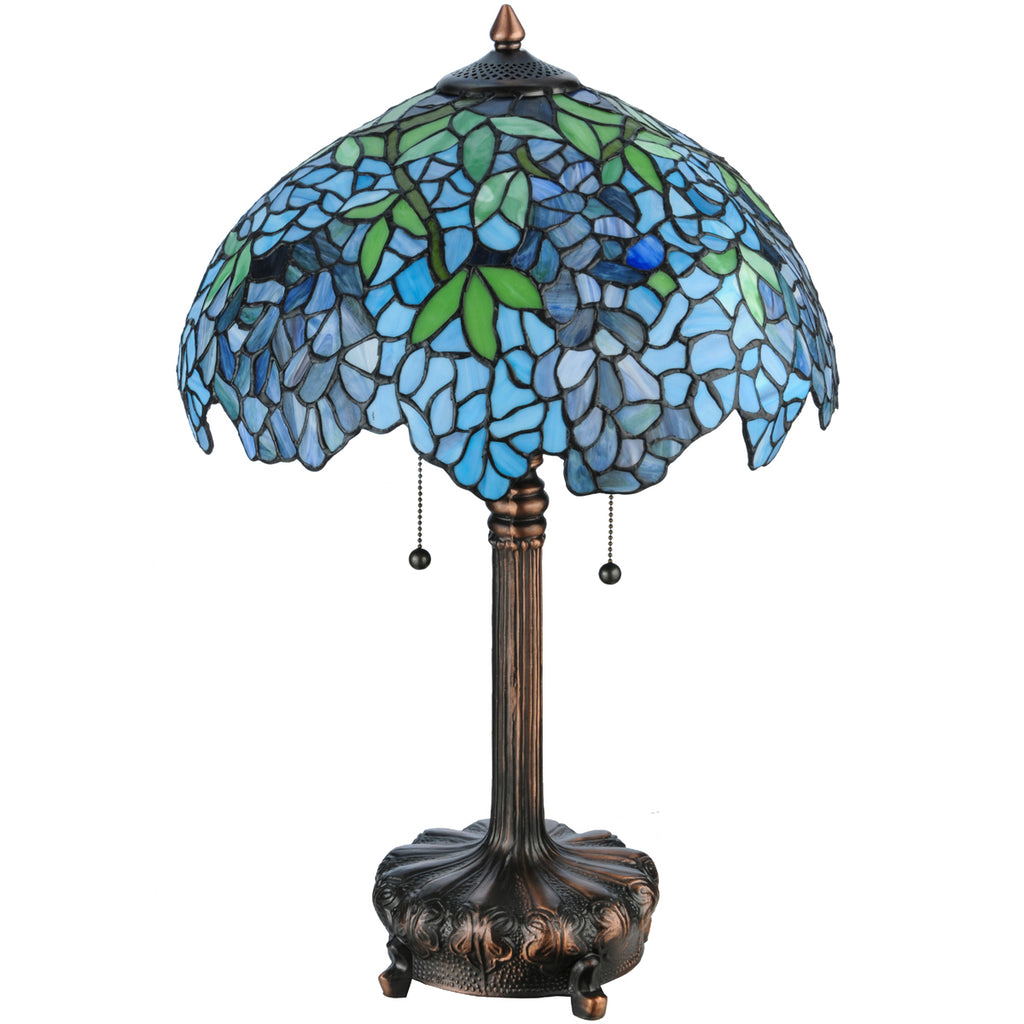 Blue Blooms Table Lamp - 25 Inch