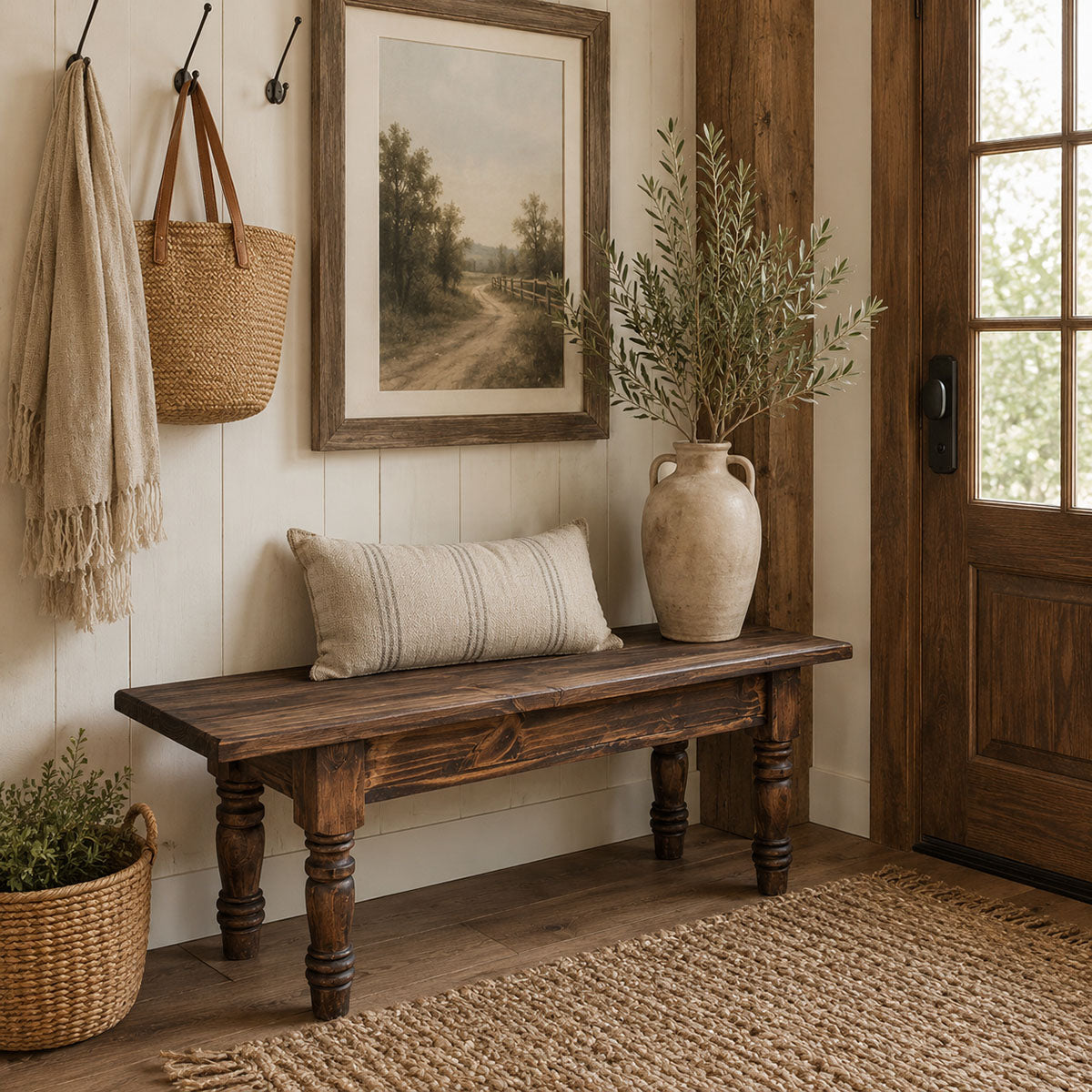 Brown Gathering Benches