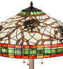 Burgundy Pinecones Round Floor Lamp