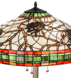 Burgundy Pinecones Round Floor Lamp