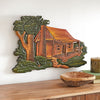 Cabin Retreat Carved Wood Wall Art