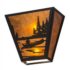 Canoe Sunrise Wall Sconce