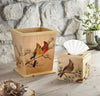 Cardinal Perch Wood Tissue Box