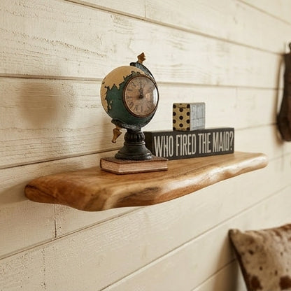 Cedar Burl Wood Wall Shelf