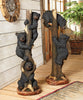 Two Black Bears Climbing Sculpture - Large