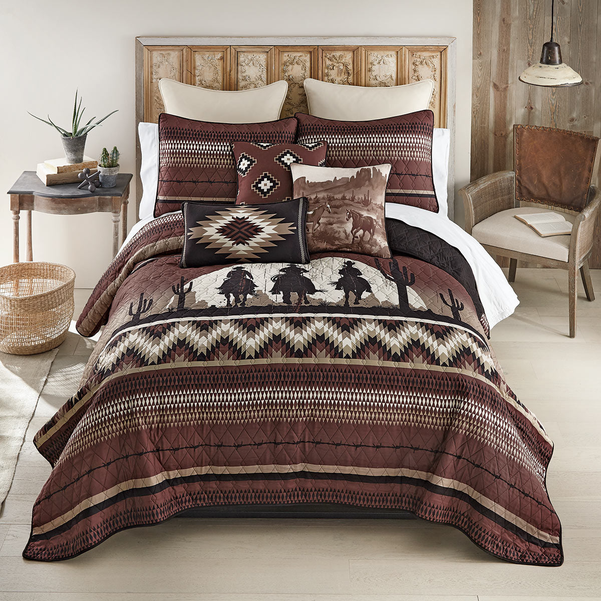 Cowboy Horizon Quilt Bed Set - Queen