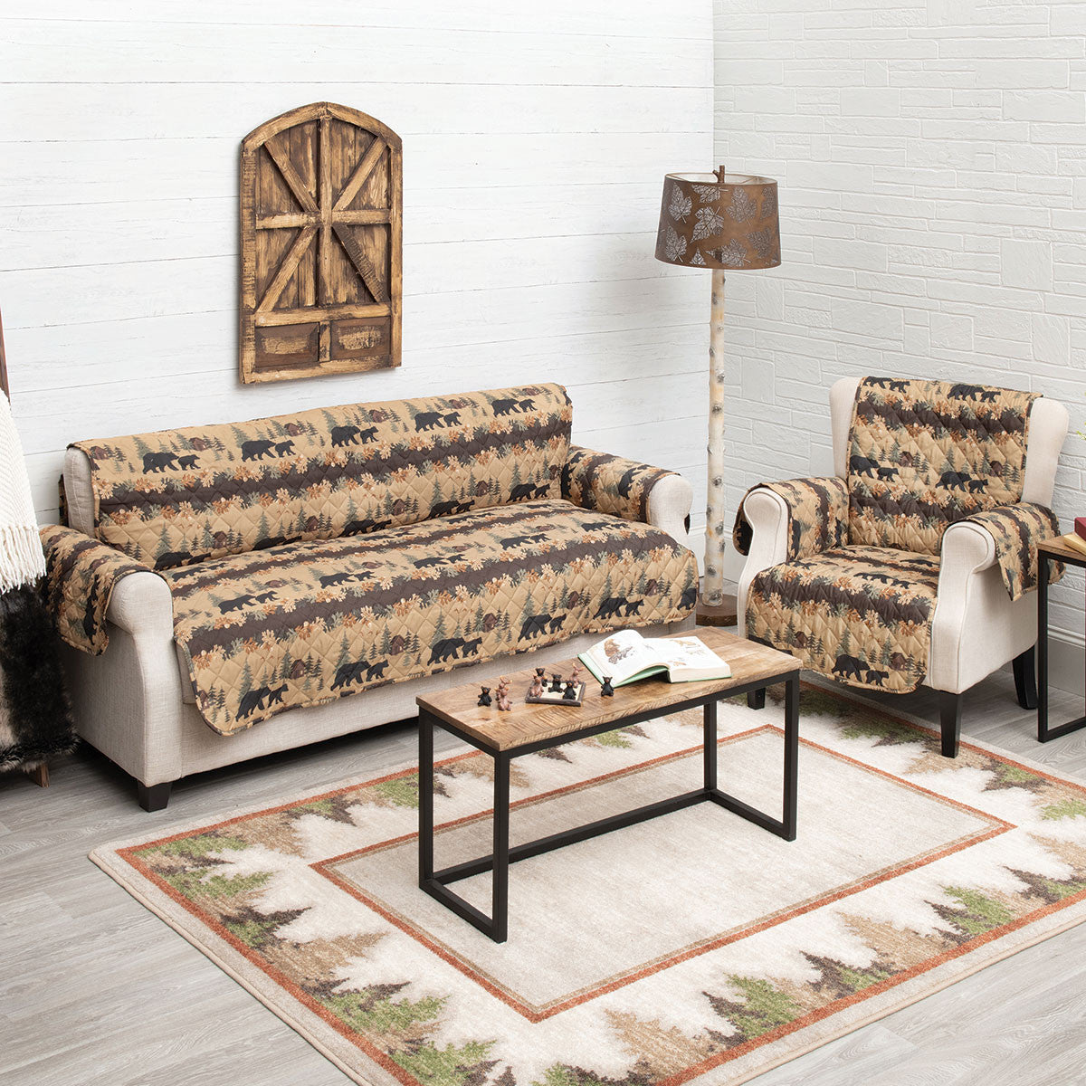 Cozy Cabin Bears Furniture Covers