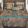 Turquoise Star & Barbed Wire Quilt Bedding