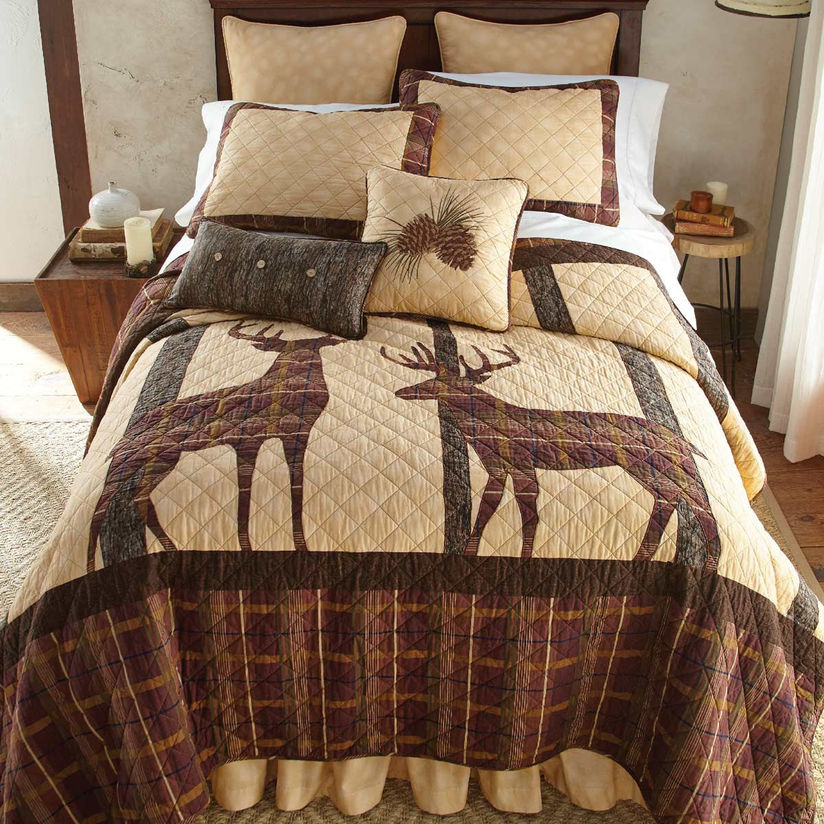 Tan Sponged Gathered Bedskirts