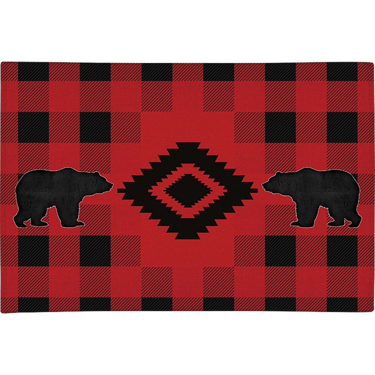 Diamond Plaid Bear Chenille Rug Collection