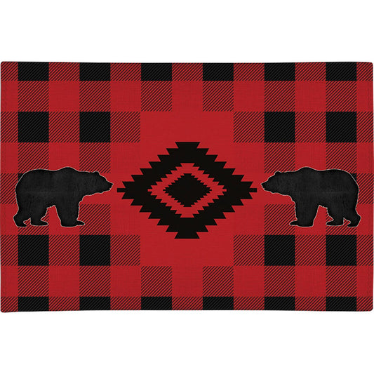 Diamond Plaid Bear Chenille Rug Collection