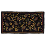Elegant Pinecones Hooked Wool Rug Collection