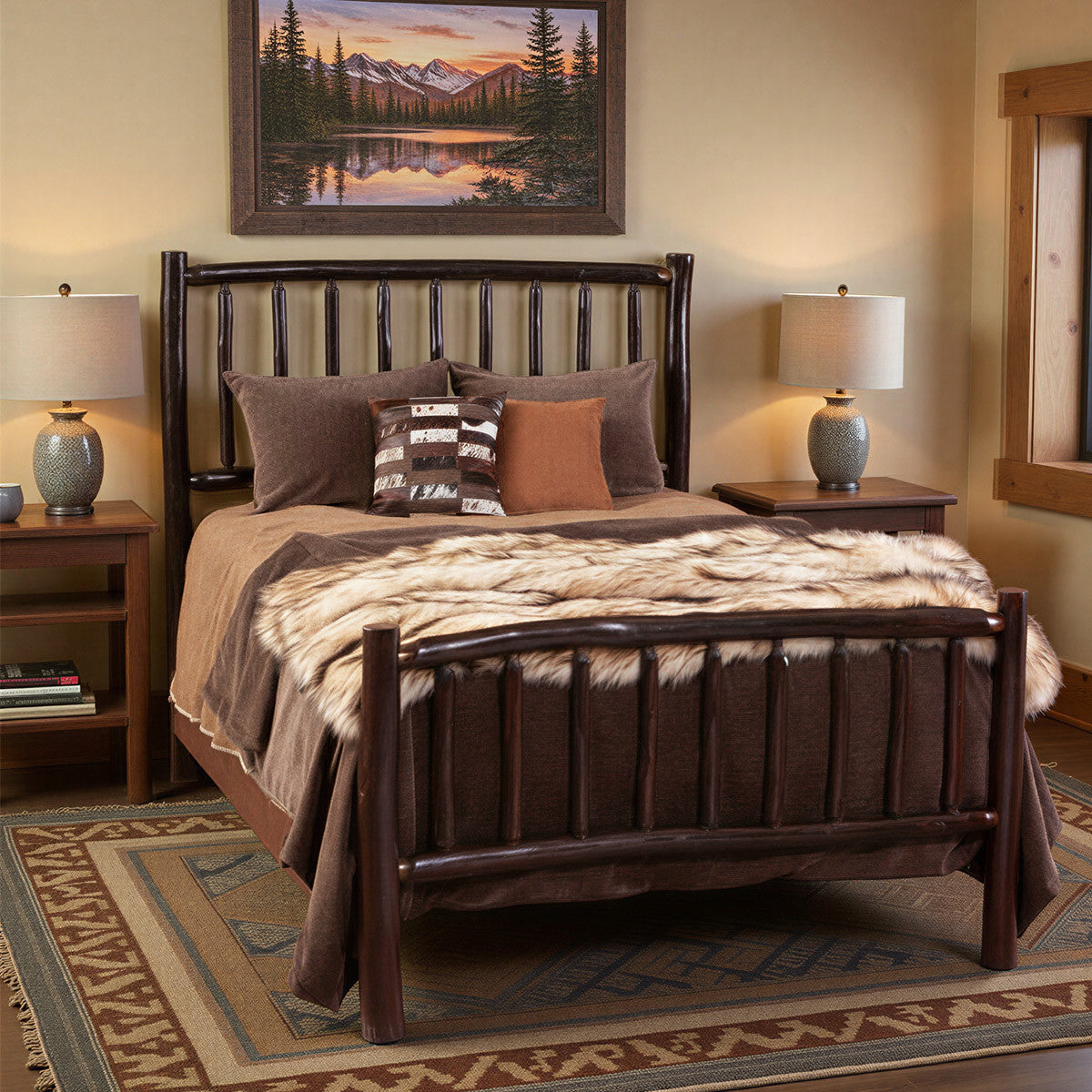 Hickory Traditional Log Beds