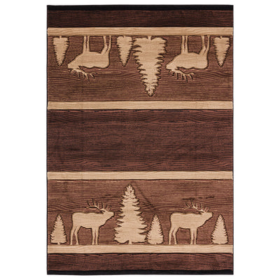 Elk Charred Wood Rug Collection | Black Forest Decor