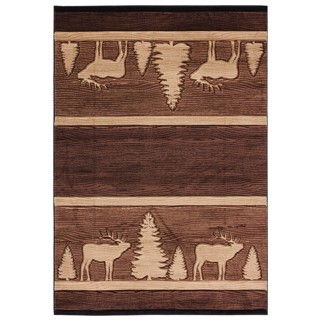 Elk Charred Wood Rug - 8 x 11