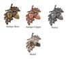 Engraved Flower Cabinet Pulls - Set of 2 - 5 Inch - Oil Rubbed Bronze - CLEARANCE