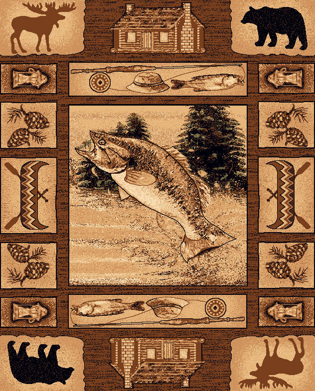 Fishing Scenes Rug Collection