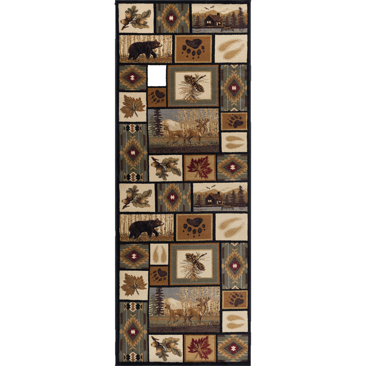 Collage Rug Forest Collage Rug - 2 x 3 | Black Forest Decor