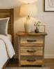 Fort Worth 3 Drawer Nightstand with Forged Iron Accents