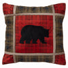 Frontier Bear Plaid Pillow