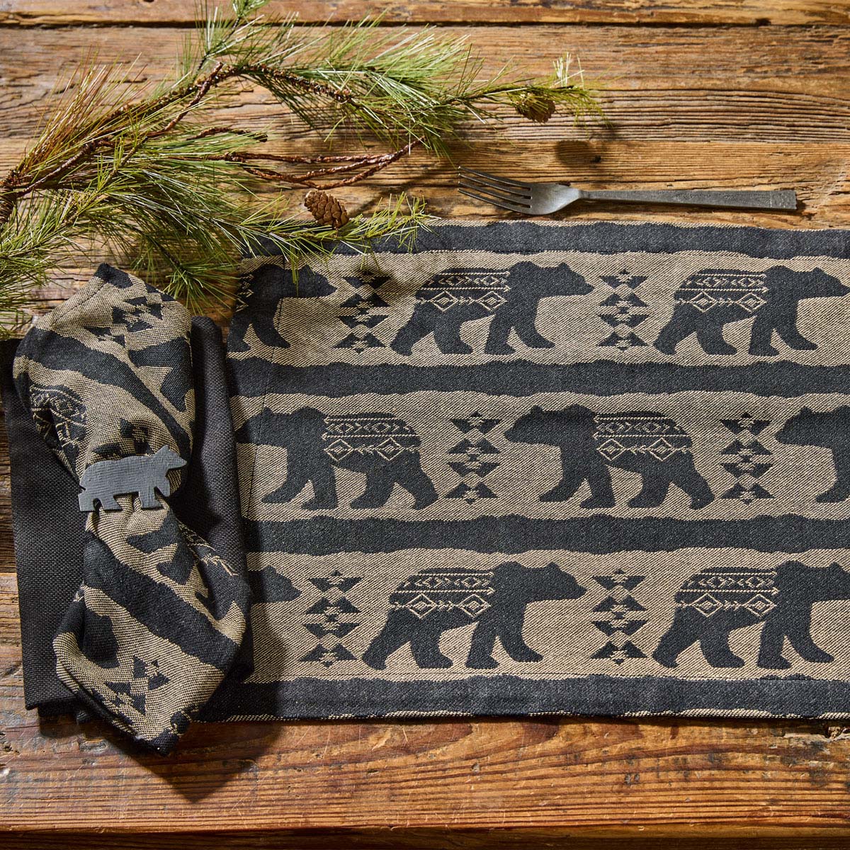 Geo Bear Table Linens