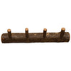 Hickory Log Wall Coat Rack