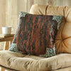 Highland & Teal Floral Cowhide Pillow - Small