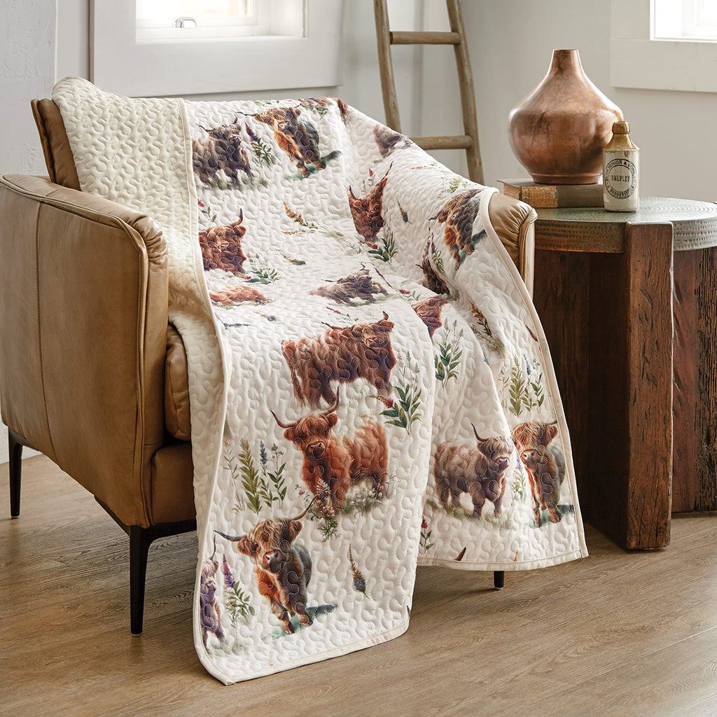 Highland Cow Country Throw