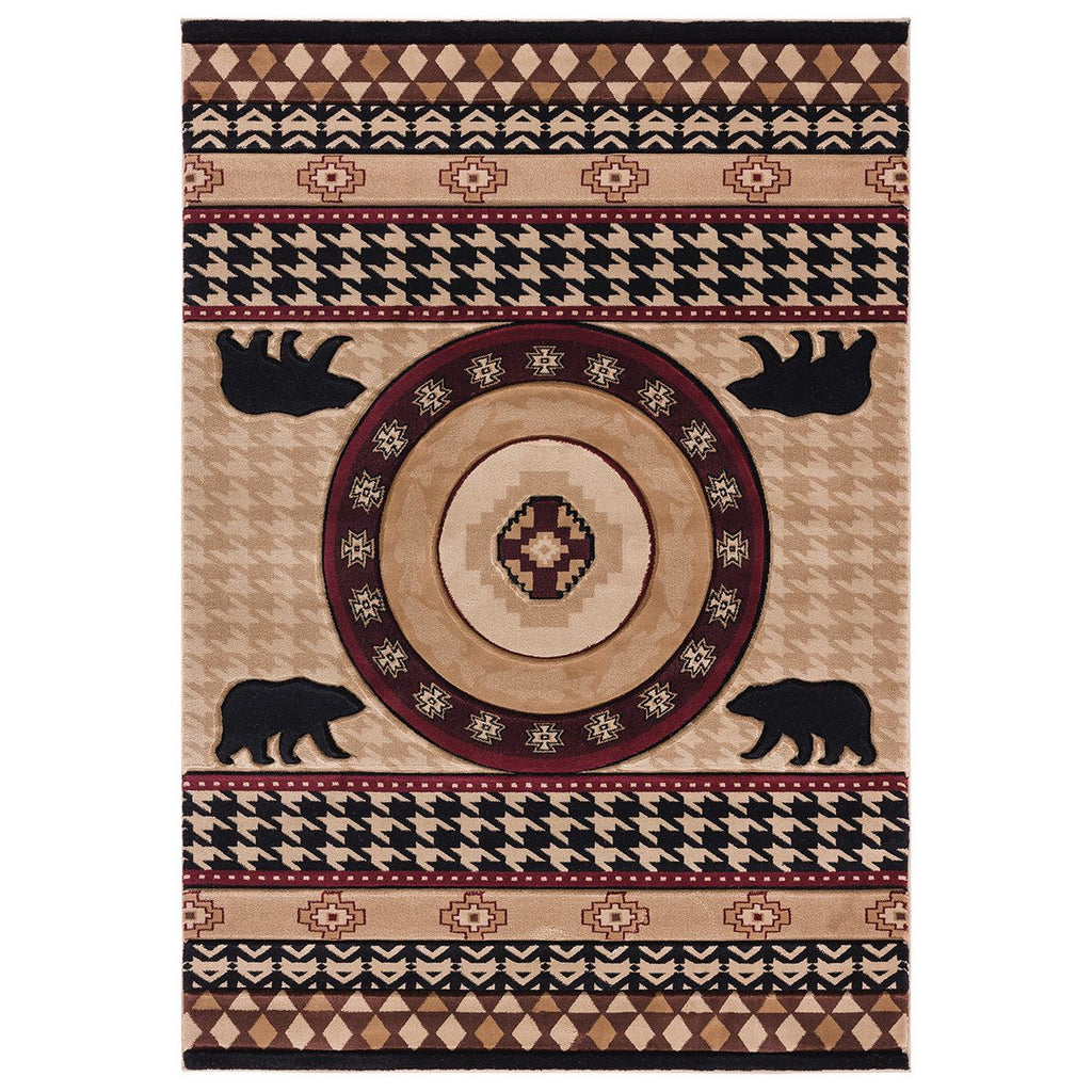 Houndstooth Bear Rug - 2 x 3