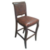 Imperial Stool - Fleur de Lys & Antique Brown
