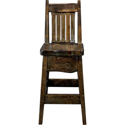 Lima 24 Inch Swivel Barstool with Back