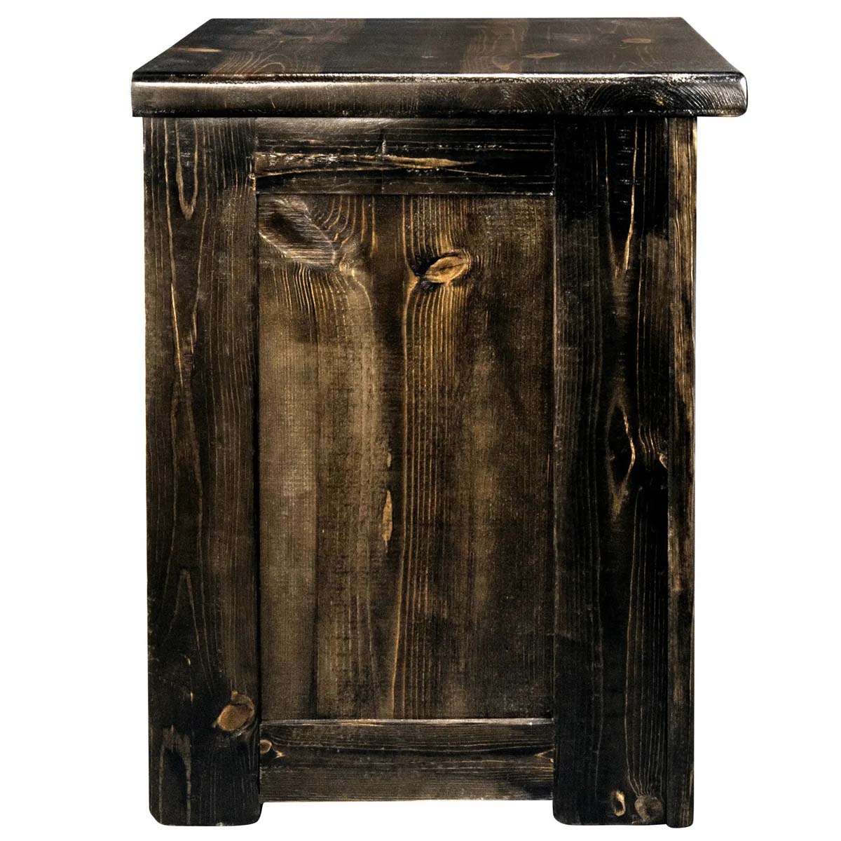 Lima Live Edge 25 Inch Nightstand with Iron