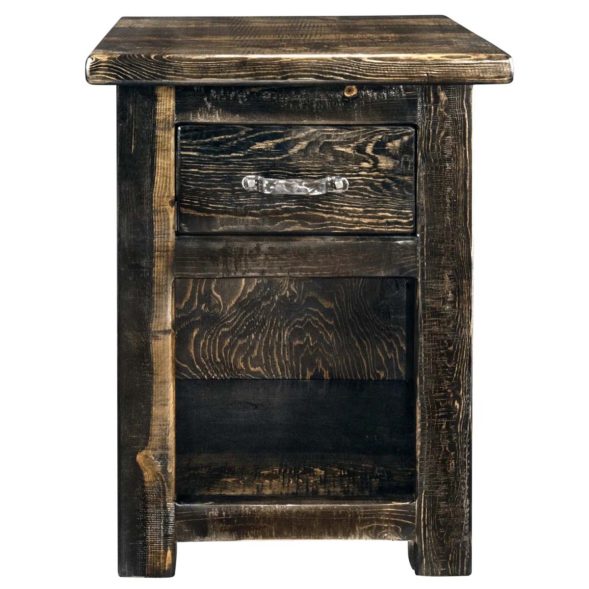 Lima Live Edge 30 Inch Nightstand with Iron