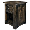 Lima Live Edge 30 Inch Nightstand with Iron