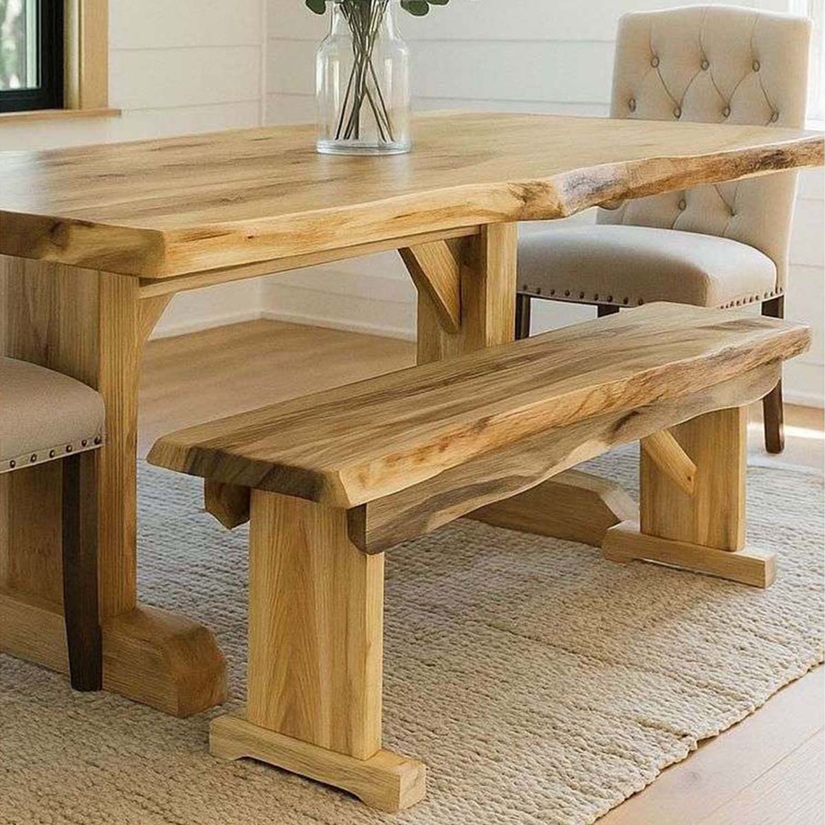 Lima Live Edge 5 Foot Benches