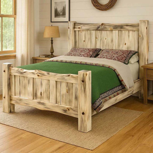 Lima Live Edge Bed with Clear Lacquer