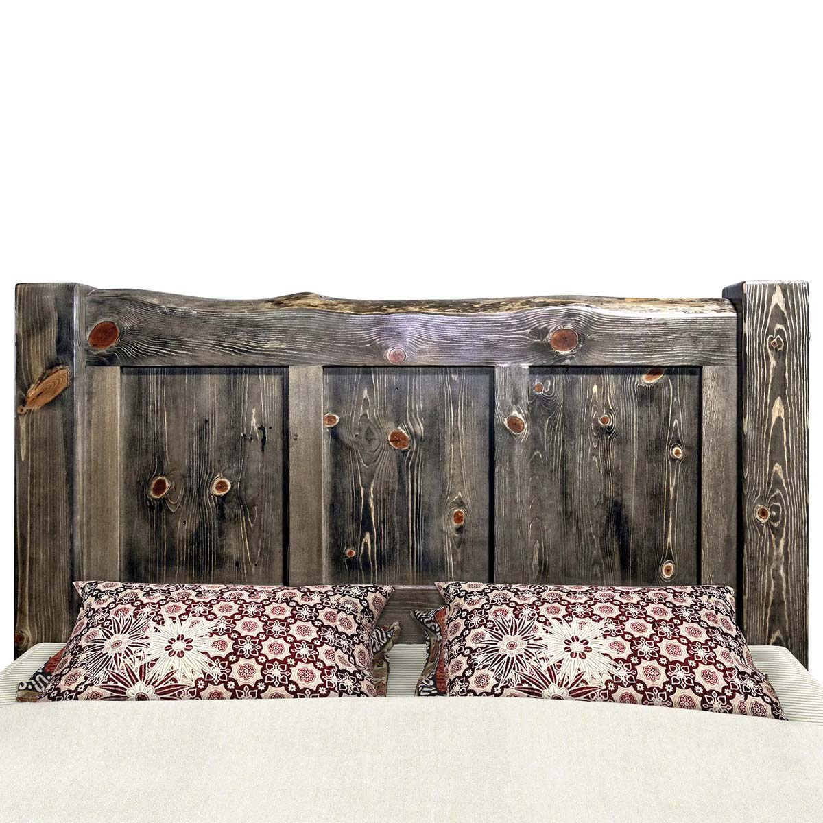 Lima Live Edge Bed with Jacobean Stain