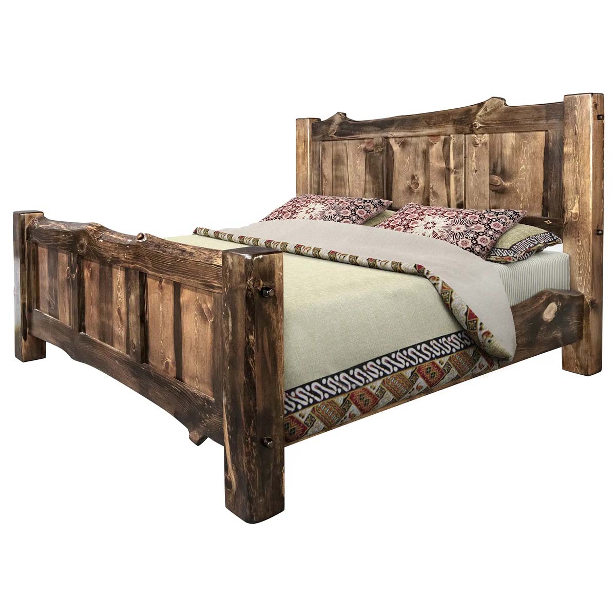 Lima Live Edge Bed with Provincial Stain