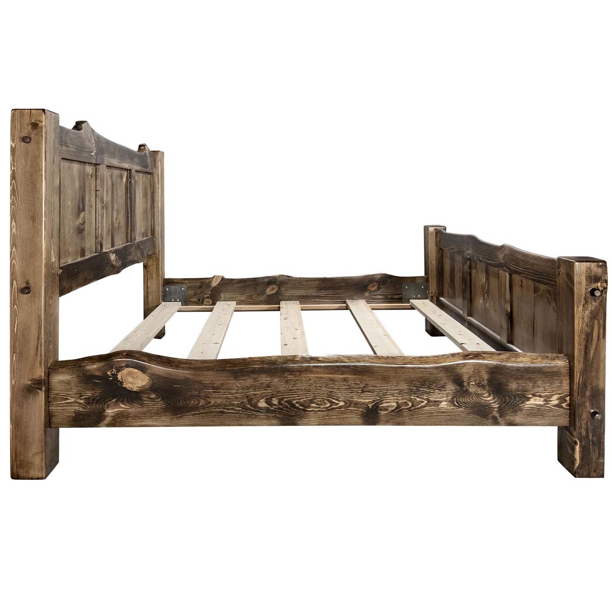 Lima Live Edge Bed with Provincial Stain
