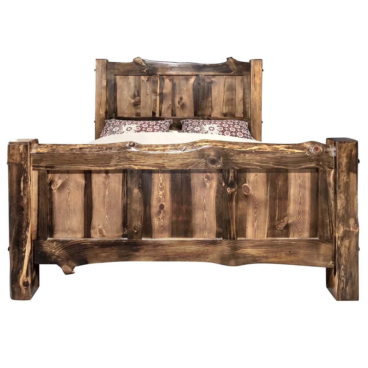 Lima Live Edge Bed with Provincial Stain