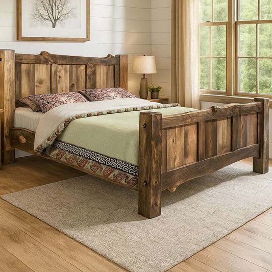 Lima Live Edge Bed with Provincial Stain