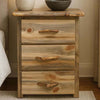 Lima Live Edge Three Drawer Nightstand