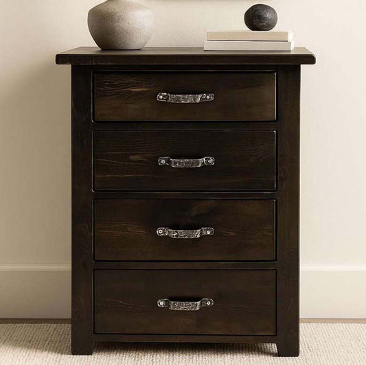 Lima Sawn 4 Drawer Chest with Iron