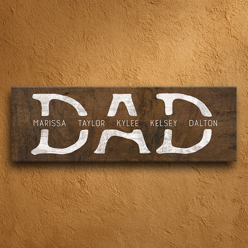 Lodge Dad Personalized Canvas Art