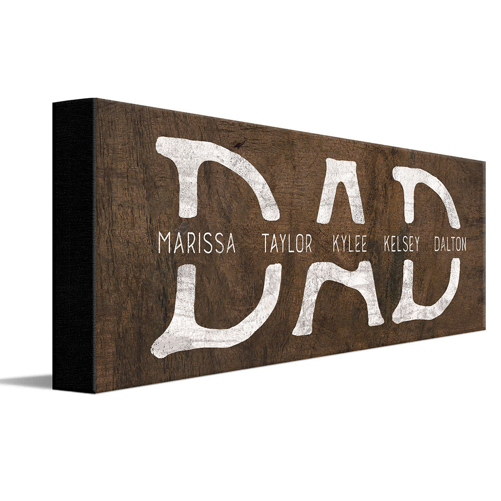 Lodge Dad Personalized Canvas Art