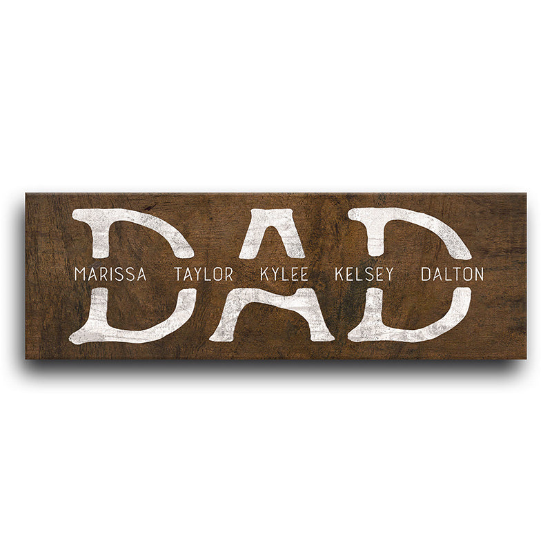 Lodge Dad Personalized Canvas Art